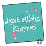 JAZ003 Jazak Allahu Khayran Retro Flowers
