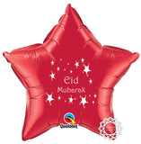 EGCRED Eid Mubarak Foil Balloon Red