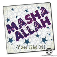 MAS004 MaSha 'Allah You Did It Blue