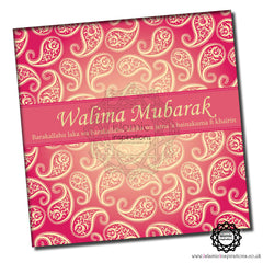 WWC017 Red Hot Paisley Walima Mubarak